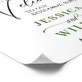 Elegante waterverf citroen groen REHEARSAL DINER Poster (Hoek)