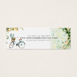 Elegante Waterverf citroen | Huwelijkswebsite RSVP Mini Visitekaartjes