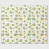 Elegante Waterverf citroenen en groen Cadeaupapier (Vlak)