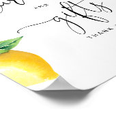 Elegante waterverf citroenen Kaarten en cadeaus Poster (Hoek)