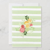 Elegante Waterverf Citrus baby shower Kaart (Achterkant)