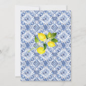 Elegante Waterverf Citrus Lemon Baby shower Kaart (Achterkant)