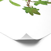 Elegante Waterverf Citrus Pink Flowers baby showe Perfect Poster (Hoek)