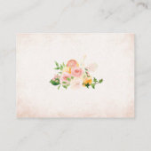 Elegante Waterverf Citrus Pink Flowers Bruids Show Informatiekaartje (Achterkant)