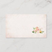 Elegante Waterverf Citrys Pink Flowers baby show Informatiekaartje (Achterkant)
