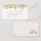 Elegante Waterverf Citrys Pink Flowers baby show Informatiekaartje (Voorkant / Achterkant)