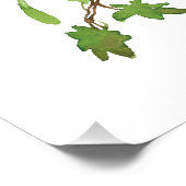 Elegante Waterverf Citrys Pink Flowers baby show Perfect Poster (Hoek)