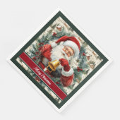 Elegante Waterverf Classic Santa Party servetten (Hoek)