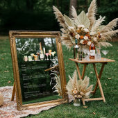 Elegante Waterverf Cocktail Wedding Bar Menu Cling Raamsticker