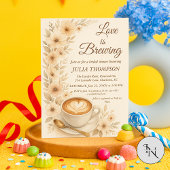 Elegante Waterverf Coffee Bridal Shower Invitation Kaart