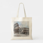 Elegante Waterverf Colosseum Rome Italië Tas – Kun (Achterkant)