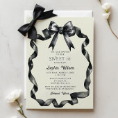 Elegante Waterverf Coquette Black Bow Sweet 16