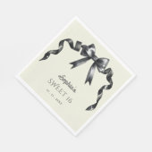 Elegante Waterverf Coquette Black Bow Sweet 16 Servet (Hoek)