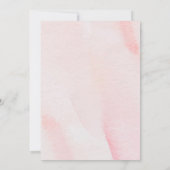 Elegante Waterverf Coquette Roze Bow Girl Baby Sh Kaart (Achterkant)