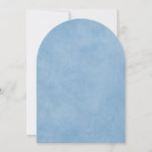Elegante Waterverf Cornflower Blue Arch Wedding Kaart (Achterkant)