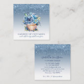 Elegante Waterverf Cupcake Bakker Gebak Chef Vierkante Visitekaartje (Voorkant / Achterkant)