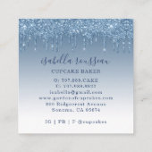 Elegante Waterverf Cupcake Bakker Gebak Chef Vierkante Visitekaartje (Achterkant)