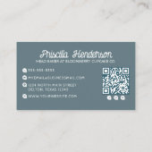 Elegante Waterverf Cupcake Retro Floral Visitekaartje (Achterkant)