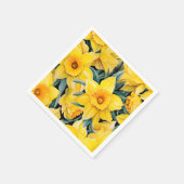 Elegante Waterverf Daffodil Servet (Hoek)