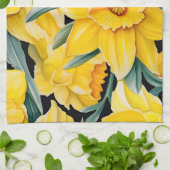 Elegante Waterverf Daffodil Theedoek (Gevouwen)