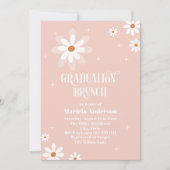 Elegante Waterverf Daisy Flovers Afstuderen Brunc Kaart (Voorkant)