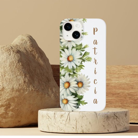 Elegante Waterverf Daisy Flowers Case-Mate iPhone Case