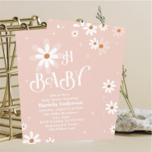 Elegante Waterverf Daisy Oh Baby Baby shower