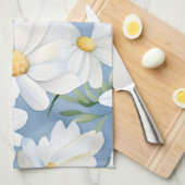 Elegante Waterverf Daisy Theedoek (Quarter Fold)