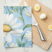 Elegante Waterverf Daisy Theedoek (Quarter Fold)