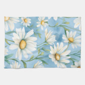 Elegante Waterverf Daisy Theedoek (Horizontaal)