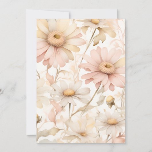 Elegante Waterverf Daisy Vrijgezellenfeest Kaart (Achterkant)