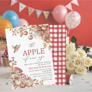 Elegante Waterverf de appel van ons oog Baby Show Kaart