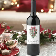 Elegante waterverf dennen kalligrafie inkt Kerstmi