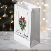 Elegante waterverf dennen kalligrafie inkt vakanti klein cadeauzakje