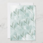 Elegante Waterverf dennentak kerstfeest Kaart (Achterkant)