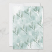 Elegante Waterverf dennentak kerstfeest Kaart (Achterkant)