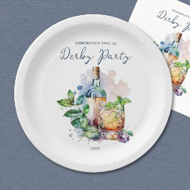 Elegante waterverf Derby-feest papieren bord