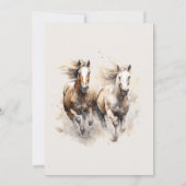 Elegante Waterverf Derby Party Paardenrennen Kaart (Achterkant)