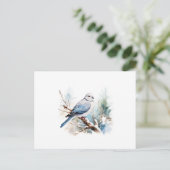 Elegante Waterverf Dove begrafenis bedankkaart Briefkaart (Staand voorkant)