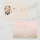 Elegante Waterverf droom catcher en Flat Note Kaar Notitiekaartje (Voorkant / Achterkant)