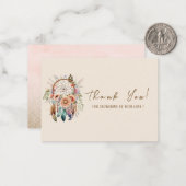 Elegante Waterverf droom catcher en Flat Note Kaar Notitiekaartje (Voorkant / Achterkant in situ)