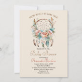 Elegante waterverf droomvanger en bloemetjes kaart (Voorkant)