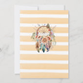 Elegante waterverf droomvanger en bloemetjes kaart (Achterkant)