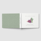 Elegante Waterverf Druiven Bruiloftsdouche Gastenboek (Volledig)