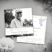 Elegante Waterverf Duif Viering van het Leven Foto Kaart