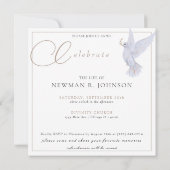 Elegante Waterverf Duif Viering van het Leven Foto Kaart (Achterkant)