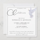 Elegante Waterverf Duif Viering van het Leven Foto Kaart (Achterkant)