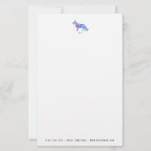 Elegante waterverf Duitse herder briefhoofd Briefpapier (Voorkant)