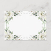 Elegante Waterverf Dusty Blue Foliage Details Informatiekaartje (Achterkant)