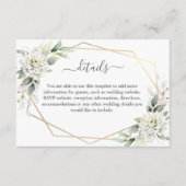 Elegante Waterverf Dusty Blue Foliage Details Informatiekaartje (Voorkant)